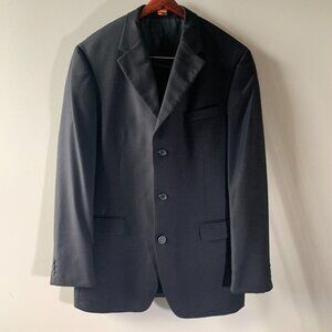 Andrew Fezza Men's Brown Solid Wool Cashmere Blazer Sport Coat 42L *Super‎ 100*